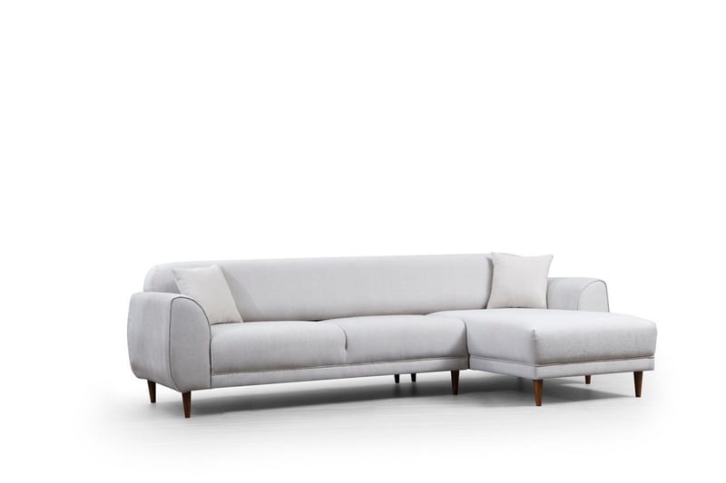 Gajanejos 5-seter Høyrevendt L-formet Sovesofa 87x237 cm i Stoff - Beige - Møbler - Sofaer - Sovesofaer - Langsgående sovesofa