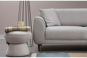 Gajanejos 5-seter Høyrevendt L-formet Sovesofa 87x237 cm i Stoff - Beige - Møbler - Sofaer - Sovesofaer - Langsgående sovesofa