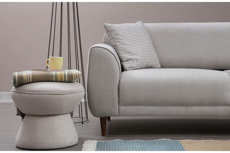Gajanejos 5-seter Høyrevendt L-formet Sovesofa 87x237 cm i Stoff - Beige - Møbler - Sofaer - Sovesofaer - Langsgående sovesofa