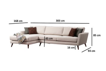 Gajanejos Divansofa - Beige - Møbler - Sofaer - Fløyelssofaer