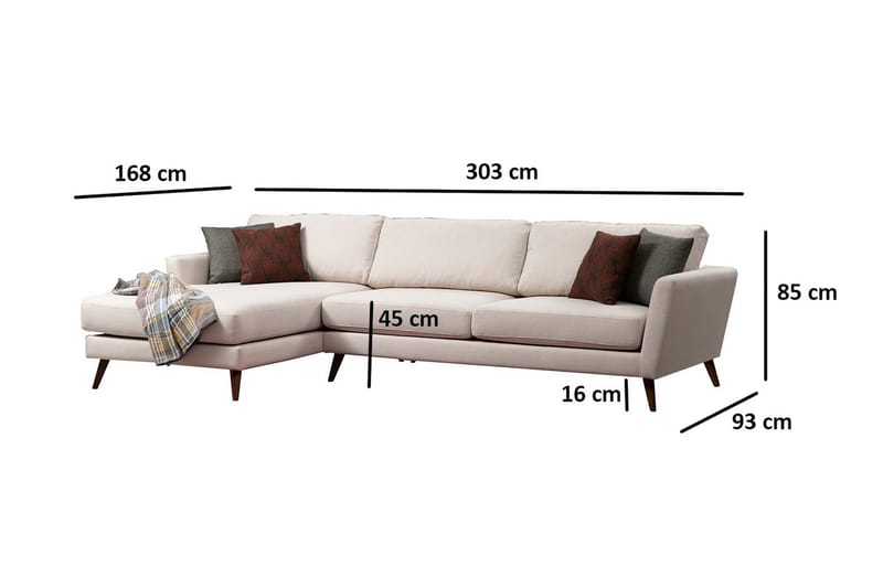 Gajanejos Divansofa - Beige - Møbler - Sofaer - Fløyelssofaer