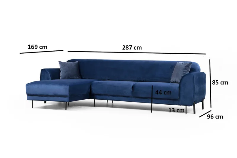 Gajanejos Divansovesofa - Blå - Møbler - Sofaer - Sovesofaer - Sovesofa divan