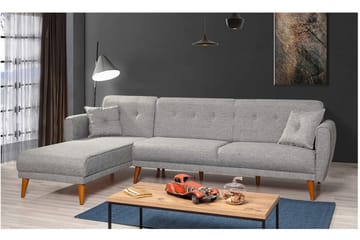 Gjoni Sovesofa med Divan Høyre - Grå - Møbler - Sofaer - Sovesofaer - Sovesofa divan