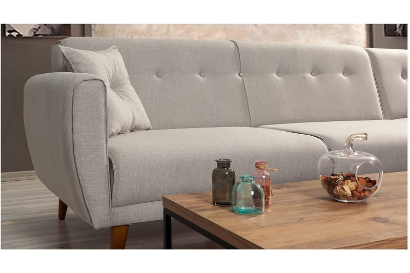 Gjoni Sovesofa med Divan Høyre - Hvit - Møbler - Sofaer - Sovesofaer - Sovesofa divan