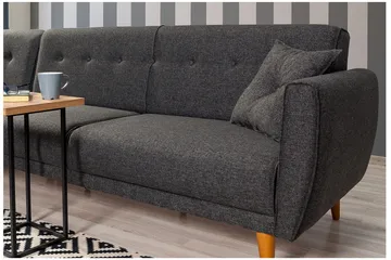 Gjoni Sovesofa med Divan Veggenhet - Grå - Møbler - Sofaer - Sovesofaer - Sovesofa divan