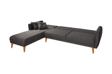 Gjoni Sovesofa med Divan Veggenhet - Grå - Møbler - Sofaer - Sovesofaer - Sovesofa divan