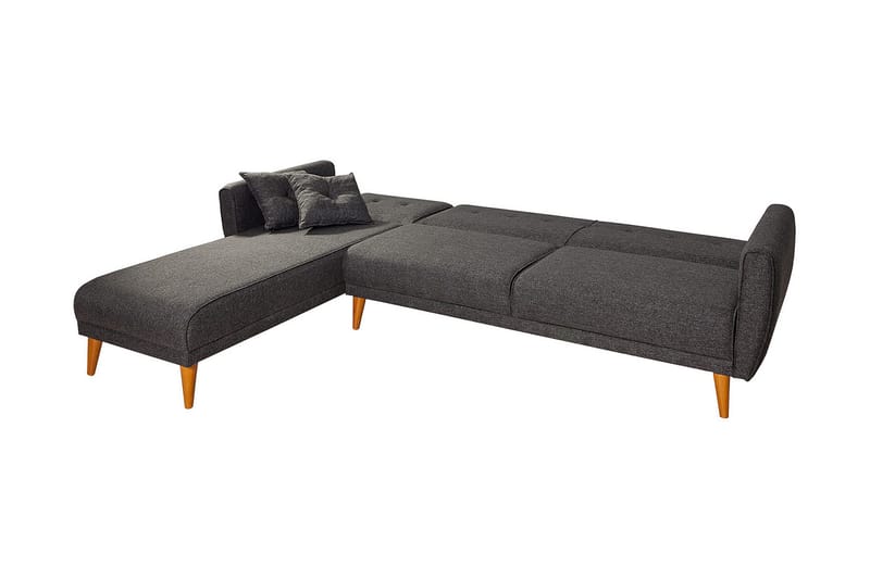 Gjoni Sovesofa med Divan Veggenhet - Grå - Møbler - Sofaer - Sovesofaer - Sovesofa divan