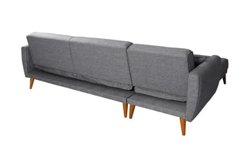Gjoni Sovesofa med Divan Veggenhet - Grå - Møbler - Sofaer - Sovesofaer - Sovesofa divan