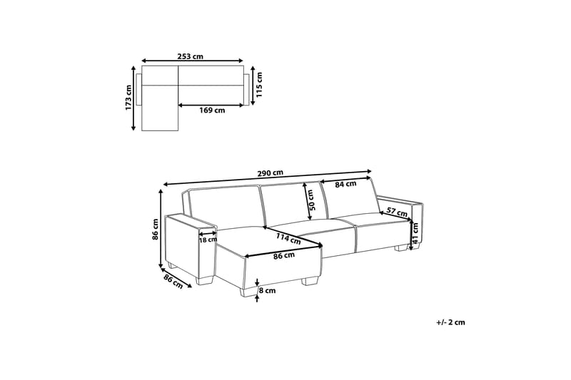 Halsnead Hjørnesovesofa Høyre - Beige - Møbler - Sofaer - Sovesofaer - Sovesofa divan