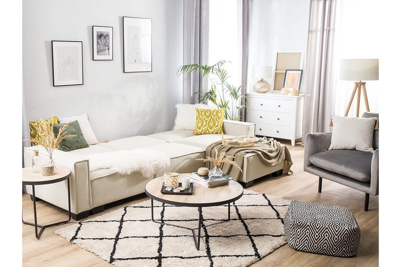 Halsnead Hjørnesovesofa Venstre - Beige - Møbler - Sofaer - Sovesofaer - Sovesofa divan