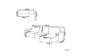 Halsnead Hjørnesovesofa Venstre - Grå - Møbler - Sofaer - Sovesofaer - Sovesofa divan