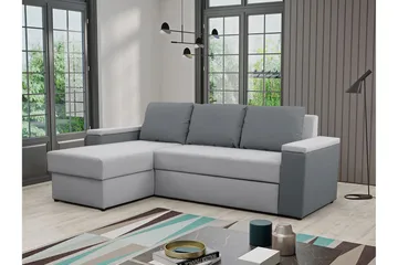 Herosa 3-seters Sovesofa med Divan med Oppbevaring - Grå - Møbler - Sofaer - Sovesofaer - Sovesofa divan