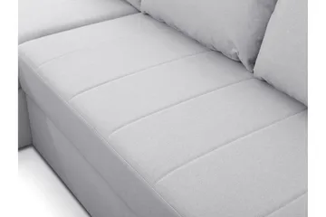 Herosa 3-seters Sovesofa med Divan med Oppbevaring - Grå/Rosa - Møbler - Sofaer - Sovesofaer - Sovesofa divan