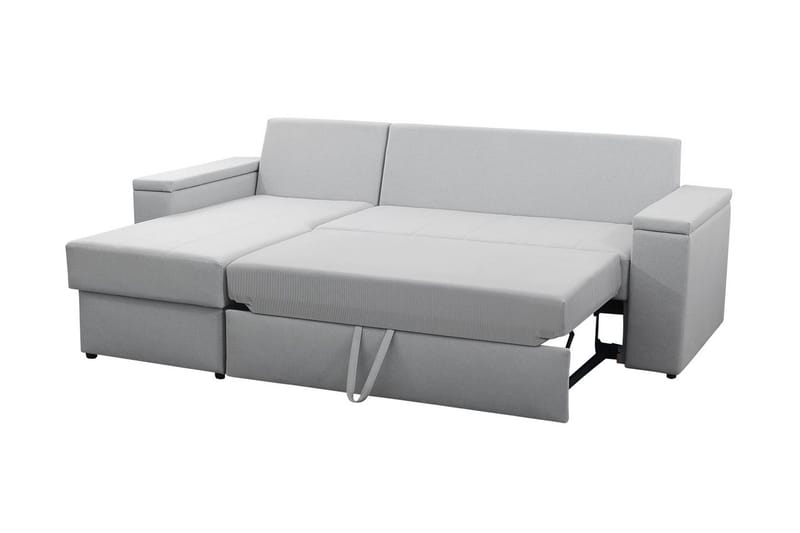 Herosa 3-seters Sovesofa med Divan med Oppbevaring - Lysegrå - Møbler - Sofaer - Sovesofaer - Sovesofa divan