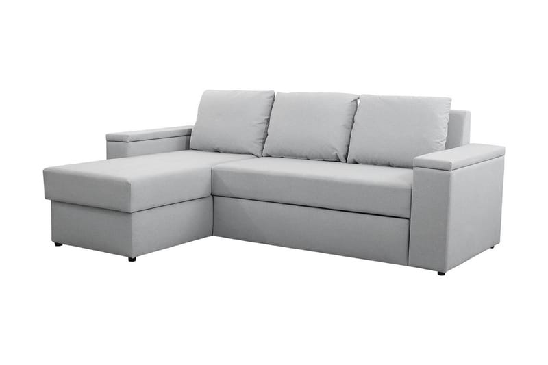 Herosa 3-seters Sovesofa med Divan med Oppbevaring, Lysegrå