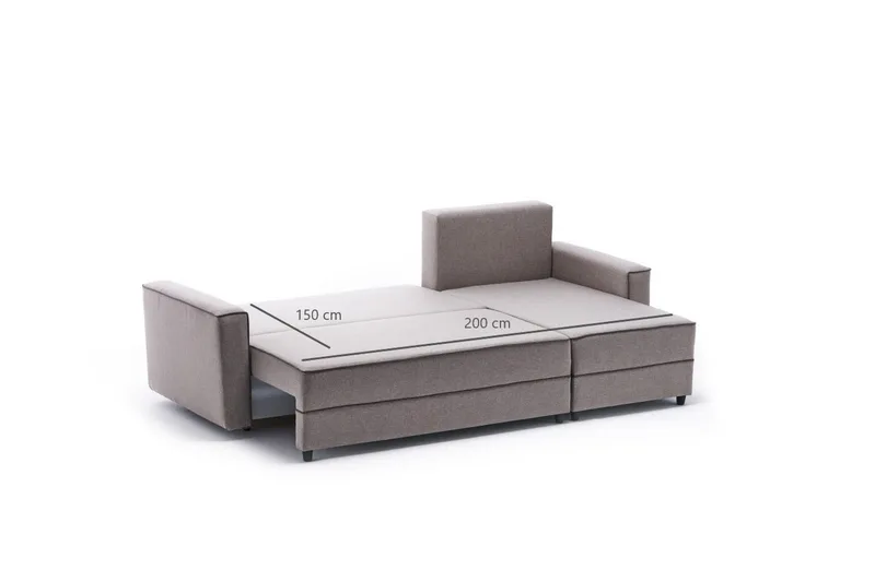 Highbank Sovesofa m. Divan 4-seters 200x150 - Krem - Møbler - Sofaer - Sovesofaer - Sovesofa divan
