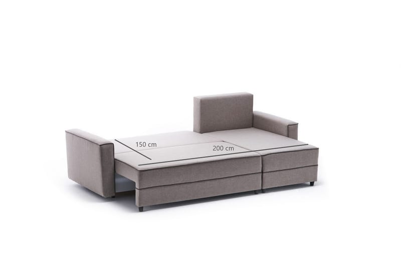 Highbank Sovesofa m. Divan 4-seters 200x150 - Krem - Møbler - Sofaer - Sovesofaer - Sovesofa divan