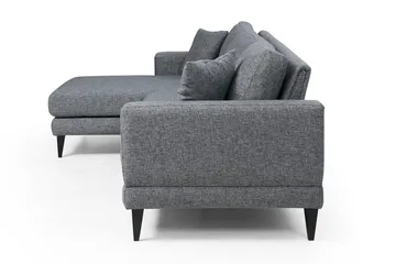 Hilari Sovesofa med Divan Venstre - Grå - Møbler - Sofaer - Sovesofaer - Sovesofa divan