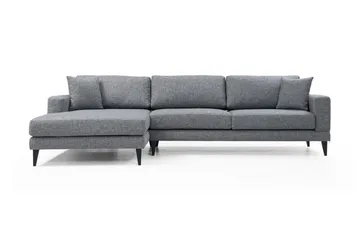 Hilari Sovesofa med Divan Venstre - Grå - Møbler - Sofaer - Sovesofaer - Sovesofa divan