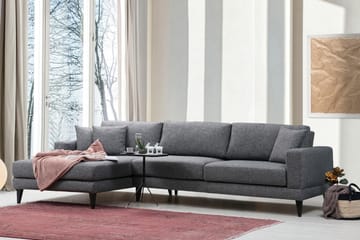 Hilari Sovesofa med Divan Venstre - Grå - Møbler - Sofaer - Sovesofaer - Sovesofa divan