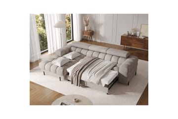 Hjørnesofa Eltap Felro 285x181x93 cm - Royal 20, Beige, Venstre - Møbler - Sofaer - Sovesofaer - Sovesofa divan