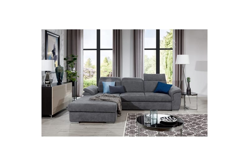 Hjørnesofa Eltap Trevisco 272x216x100 cm, Omega 13, Grå, Venstre