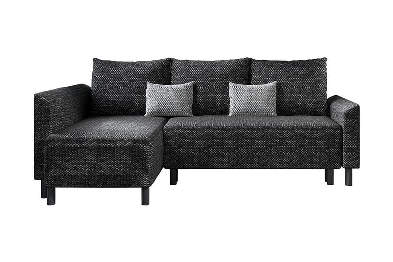 Hjørnesofa Micklas - Grå/Rød/Hvit - Sovesofa divan