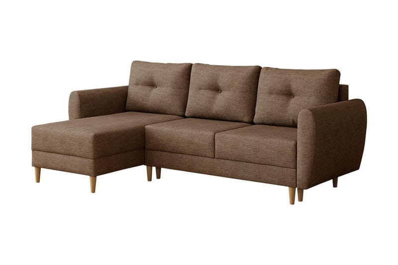 Hjørnesovesofa Hulared - Brun - Sovesofa divan