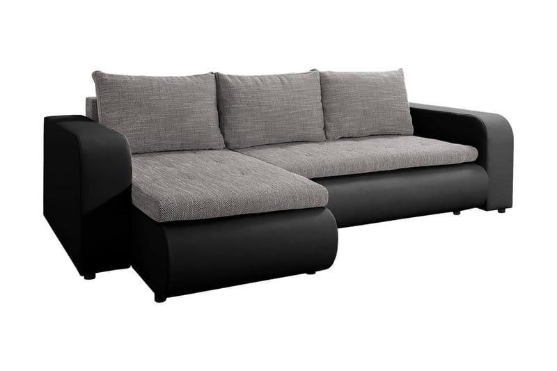 Hjørnesovesofa Ozello - Grå - Skinnsofaer - Sovesofa divan