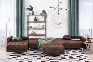 Hjørnesovesofa Westerleigh Large Høyre Kunstlær - Brun - Møbler - Sofaer - Sovesofaer - Sovesofa divan