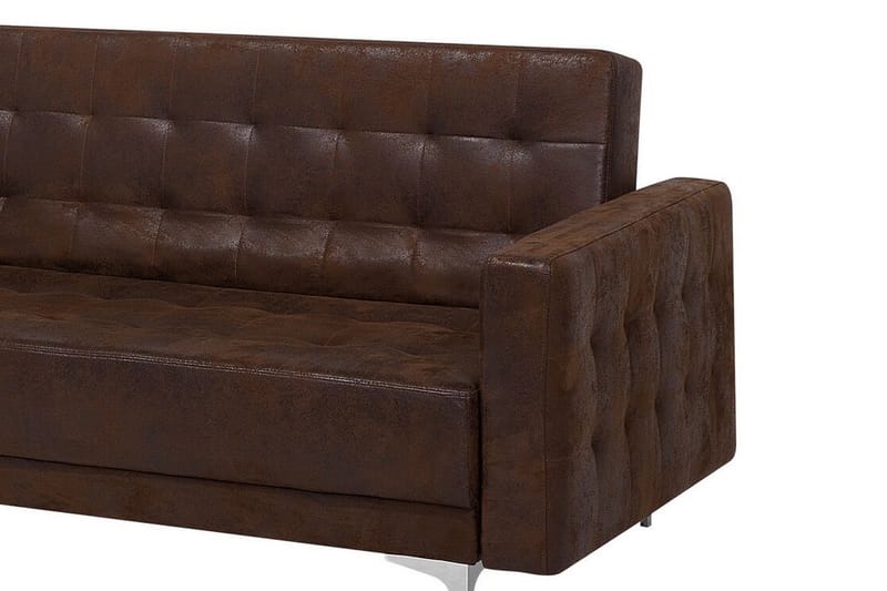Hjørnesovesofa Westerleigh Large Høyre Kunstlær - Brun - Møbler - Sofaer - Sovesofaer - Sovesofa divan
