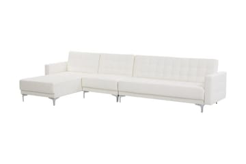 Hjørnesovesofa Westerleigh Large Høyre Kunstlær - Hvit - Møbler - Sofaer - Sovesofaer - Sovesofa divan