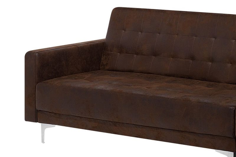 Hjørnesovesofa Westerleigh Large Venstre Kunstlær - Brun - Møbler - Sofaer - Sovesofaer - Sovesofa divan