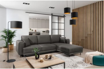Hopland 3-seters Sovesofa m. Divan med Oppbevaring - Grå - Møbler - Sofaer - Sovesofaer - Sovesofa divan