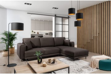 Hopland 3-seters Sovesofa m. Divan med Oppbevaring - Grå - Møbler - Sofaer - Sovesofaer - Sovesofa divan