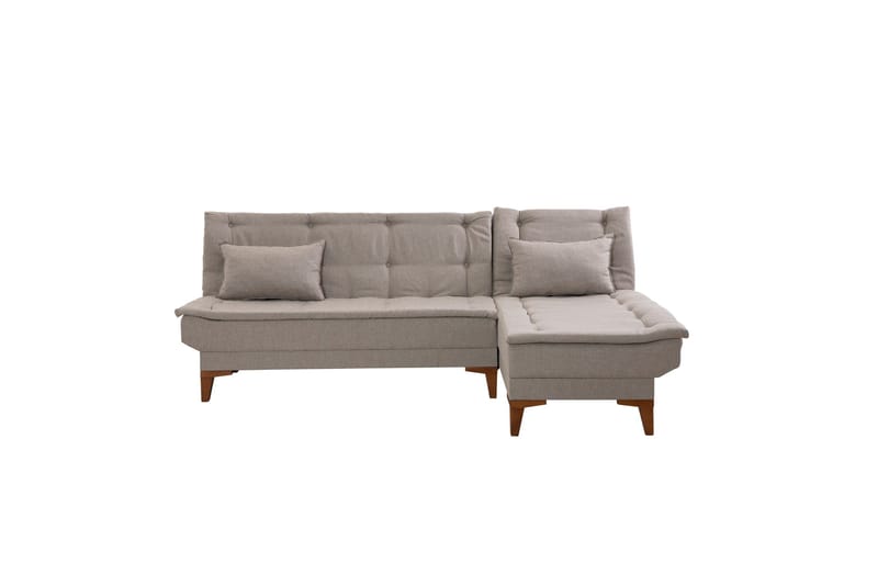 Hunterville 4-seter Venstre L-formet Sovesofa 107x225 cm i Stoff - Beige - Møbler - Sofaer - Sovesofaer - Sovesofa divan