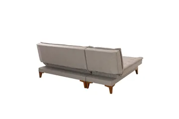 Hunterville 4-seter Venstre L-formet Sovesofa 107x225 cm i Stoff - Beige - Møbler - Sofaer - Sovesofaer - Sovesofa divan