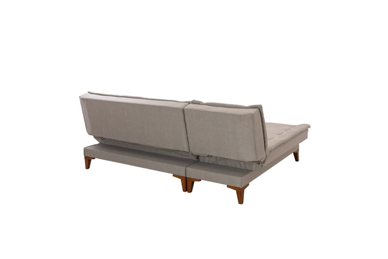 Hunterville 4-seter Venstre L-formet Sovesofa 107x225 cm i Stoff - Beige - Møbler - Sofaer - Sovesofaer - Sovesofa divan