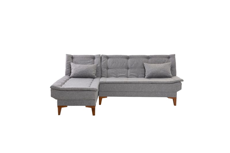 Hunterville 4-seter Venstre L-formet Sovesofa 107x225 cm i Stoff - Grå - Møbler - Sofaer - Sovesofaer - Sovesofa divan