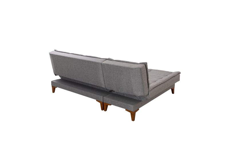 Hunterville 4-seter Venstre L-formet Sovesofa 107x225 cm i Stoff - Grå - Møbler - Sofaer - Sovesofaer - Sovesofa divan