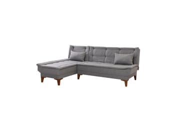 Hunterville 4-seter Venstre L-formet Sovesofa 107x225 cm i Stoff - Grå - Møbler - Sofaer - Sovesofaer - Sovesofa divan