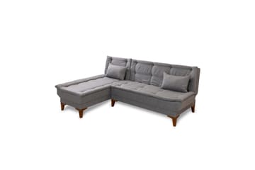 Hunterville 4-seter Venstre L-formet Sovesofa 107x225 cm i Stoff - Grå - Møbler - Sofaer - Sovesofaer - Sovesofa divan