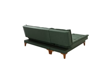 Hunterville 4-seter Venstre L-formet Sovesofa 107x225 cm i Stoff - Grønn - Møbler - Sofaer - Sovesofaer - Sovesofa divan