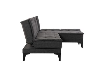Hunterville 4-seters L-formet Sovesofa 107x225 cm i Stoff - Grå - Møbler - Sofaer - Sovesofaer - Sovesofa divan