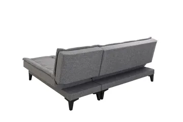 Hunterville Høyre L-formet 4-seters Sovesofa med Langsgående Sovefunksjon 107x225 cm i Stoff - Grå - Møbler - Sofaer - Sovesofaer - Sovesofa divan