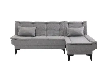 Hunterville Høyre L-formet Sovesofa 107x225 cm i Stoff - Grå - Møbler - Sofaer - Sovesofaer - Sovesofa divan