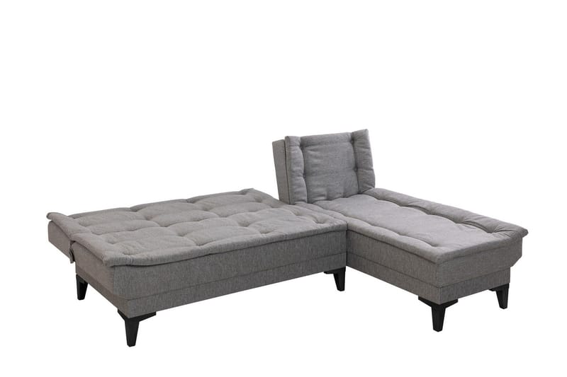 Hunterville Høyre L-formet Sovesofa 107x225 cm i Stoff - Grå - Møbler - Sofaer - Sovesofaer - Sovesofa divan