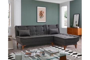 Hunterville Sovesofa m. Divan 4-seters 107x205 - Antrasitt - Møbler - Sofaer - Sovesofaer - Sovesofa divan