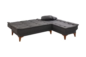 Hunterville Sovesofa m. Divan 4-seters 107x205 - Antrasitt - Møbler - Sofaer - Sovesofaer - Sovesofa divan
