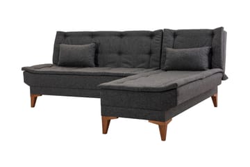 Hunterville Sovesofa m. Divan 4-seters 107x205 - Antrasitt - Møbler - Sofaer - Sovesofaer - Sovesofa divan